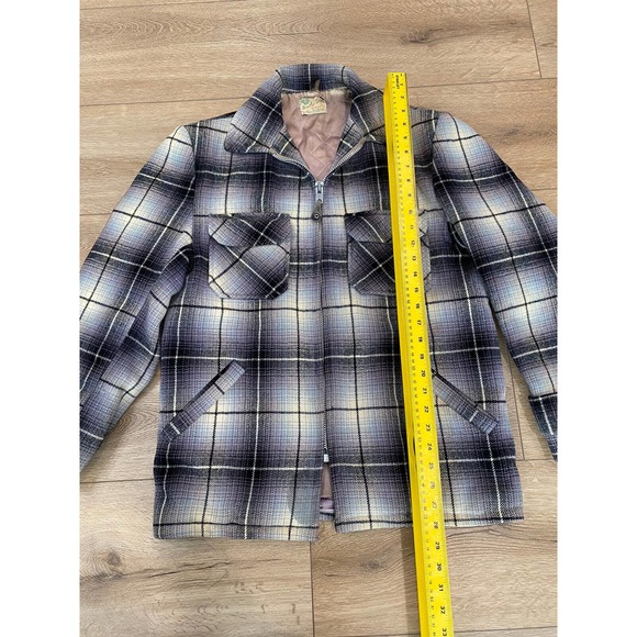 Weather Wise All Virgin Wool Men's Medium M Checkered Hunting Jacket - Picture 5 of 8